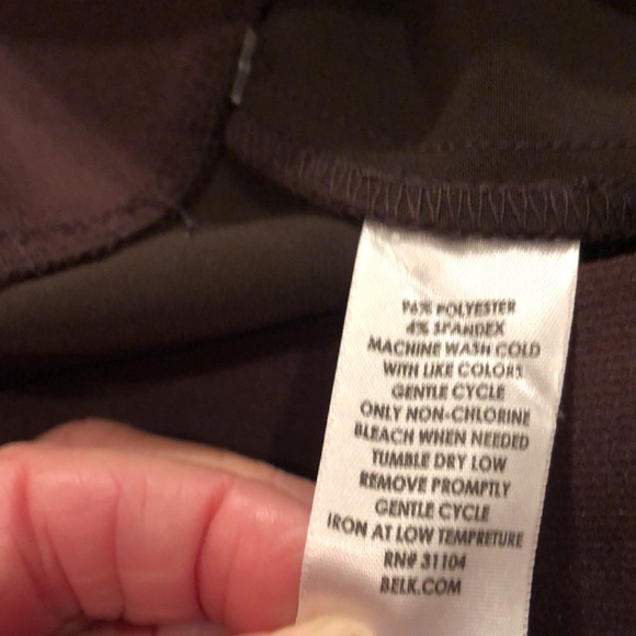 Kim Rogers sz 12 Brown Stretchy Pull on Pants with Inset Stretch Waistband - Picture 7 of 7